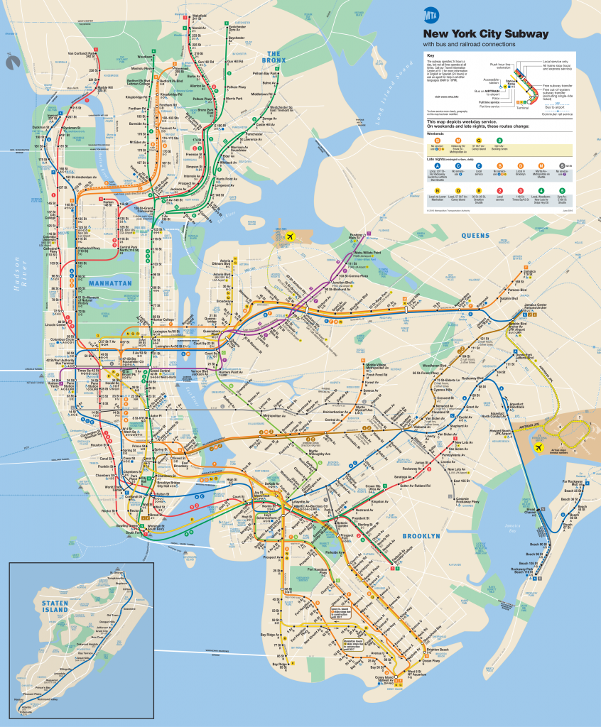 ニューヨーク　地下鉄　路線図